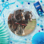 ホースクライデスデール農業写真 ペーパープレート (パーティー)