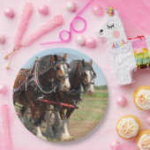 ホースクライデスデール農業写真 ペーパープレート (パーティー)