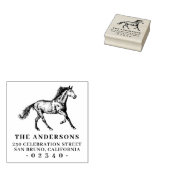 ホースクラシックファミリーネーム&差出人住所 ラバースタンプ (押印)