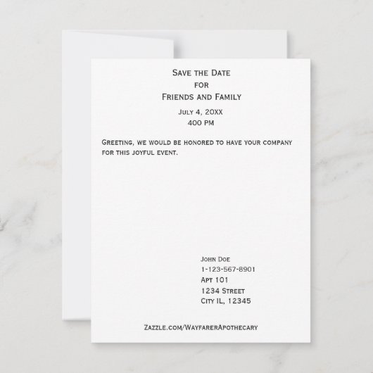 ホースクラブトレイルパーティーモノグラムフォト招待状 招待状 (裏面)