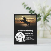ホースクラブトレイルパーティーモノグラム写真 インビテーションポストカード (スタンド正面)