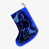 ホースクリスマスストッキングランニングズアットスターリーナイト スモールクリスマスストッキング (裏面 (吊り時))