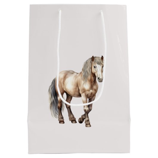 ホースクリーム誕生日 ミディアムペーパーバッグ (裏面)