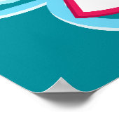 ホースクールサーファーデュデサマーおもしろいビーチパーティー ポスター (角)