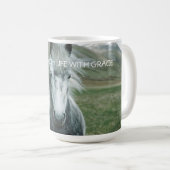 ホースコパーソナライズされたーヒーマグ コーヒーマグカップ (正面右)