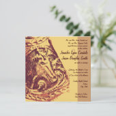 ホースサドルスターラップカウボーイ結婚式招待状 招待状 (スタンド正面)