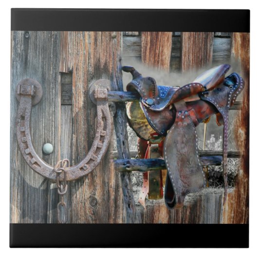 ホースサドルホースショーウェ素朴スタン タイル (正面)