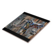 ホースサドルホースショーウェ素朴スタン タイル (側面)