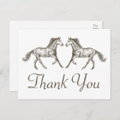 ホースサンキューウェスタン結婚ズの国素朴 ポストカード (正面/裏面)