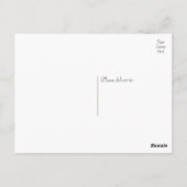 ホースサンキューウェスタン結婚ズの国素朴 ポストカード (裏面)