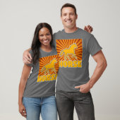 ホースサンセットレトロヴィンテージ70s農業動物 tシャツ (ユニセックス)