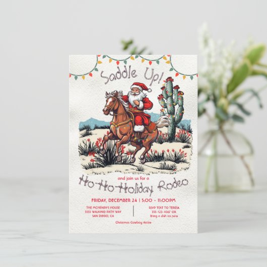 ホースサンタホリデイロードデオデザートクリスマスパーティー 招待状 (スタンド正面)