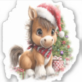 ホースシャツクリスマスサンタハット シール (正面)