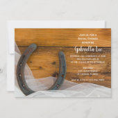 ホースシューアンドヴェイルカントリーバーンブライダルシャワー 招待状 (正面)