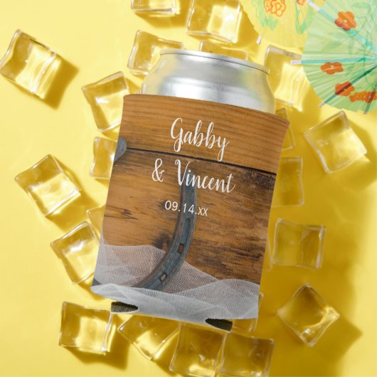 ホースシューアンドヴェイルカントリーバーン結婚式の引き出物 缶クーラー (インサイチュ 夏)