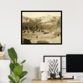 ホースシューカーブバックホルンマウンテンSD 1891 ポスター (ホームオフィス)