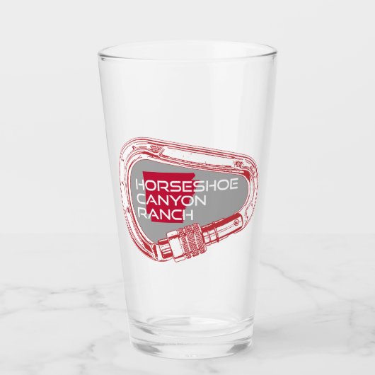 ホースシューキャニオンランチアーカンソー登山カラビナー タンブラーグラス (正面)