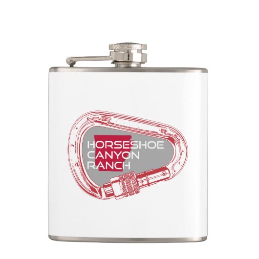 ホースシューキャニオンランチアーカンソー登山カラビナー フラスク (正面)