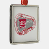 ホースシューキャニオンランチアーカンソー登山カラビナー メタルオーナメント (右)