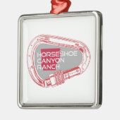 ホースシューキャニオンランチアーカンソー登山カラビナー メタルオーナメント (左)