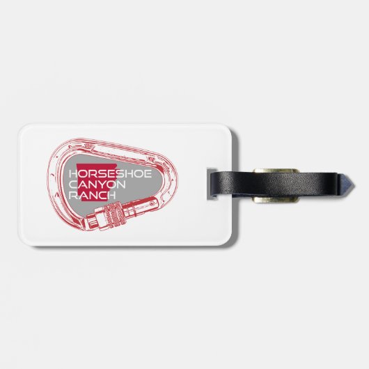 ホースシューキャニオンランチアーカンソー登山カラビナー ラゲッジタグ (裏面横)