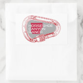 ホースシューキャニオンランチアーカンソー登山カラビナー 長方形シール (バッグ)