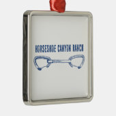 ホースシューキャニオンランチアーカンソー登山クイックドロー メタルオーナメント (右)