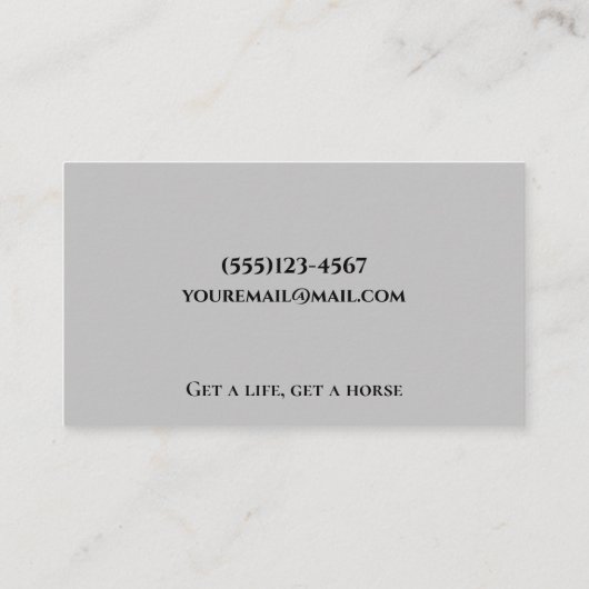 ホースシューグリッター馬術馬ファリアサービス 名刺 (裏面)