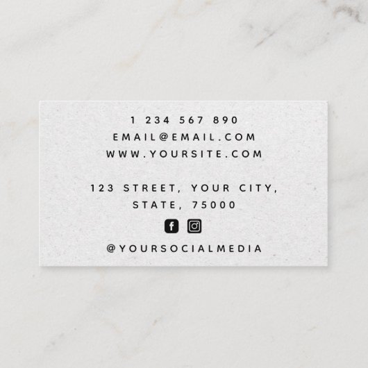 ホースシューグレークラフト紙乗馬インストラクター 名刺 (裏面)