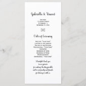 ホースシューサテンカントリーウェスタン結婚式 プログラム (裏面)