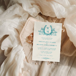 ホースシューサボクサボスウェスタンカントリー結婚ボホの請求書 招待状