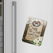 ホースシューズあじさい国の結婚式の日付を保存 マグネット