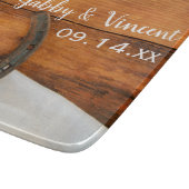 ホースシューズとサテンカントリー結婚ズ カッティングボード (角)