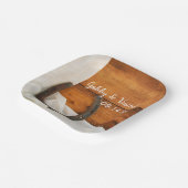 ホースシューズとサテンカントリー結婚ズ ペーパープレート (傾斜あり)