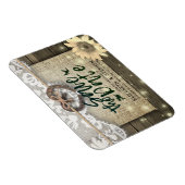 ホースシューズひまわり国の結婚式の日付を保存 マグネット (右側)