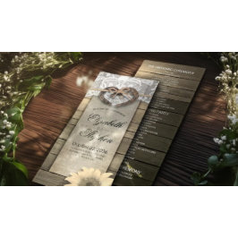 ホースシューズひまわり木の国の結婚式プログラム プログラム