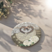 ホースシューズアジサイ花素朴ウェディングシャワー ペーパープレート