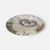 ホースシューズアジサイ花素朴ウェディングシャワー ペーパープレート (アングル)