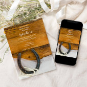 ホースシューズパールズバーンウッドウェスタンブライダルシャワー 招待状