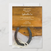 ホースシューズパールズバーンウッドウェスタンブライダルシャワー 招待状 (正面)