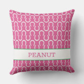 ホースシューズピンクペット馬名フォトキープサケスロウ クッション (裏面)