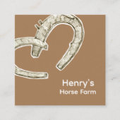 ホースシューズファリアートレーニングホースファーム スクエア名刺 (正面)