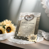 ホースシューズレースサンフラワーウッドリハーサルディナー 招待状