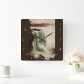 ホースシューズ滝アットナイアガラカスタム スクエア壁時計 (ホーム)