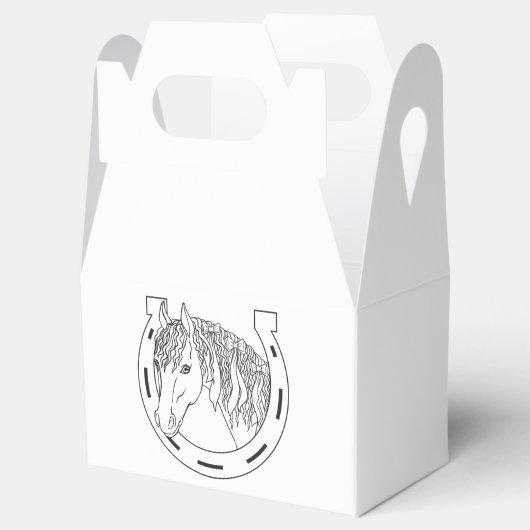 ホースシューズ白黒パーティーウェスタンパーティーホース フェイバーボックス (オープン)