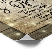 ホースシューズ結婚ウッドのバーが開いているドリンク ポスター (角)