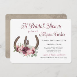ホースシューズ&フラワーズバーンウッドブライダルシャワー 招待状