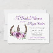 ホースシューズ&フラワーズバーンウッドブライダルシャワーInv 招待状 (正面)