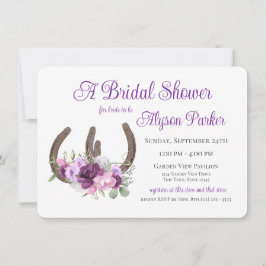 ホースシューズ&フラワーズバーンウッドブライダルシャワーInv 招待状