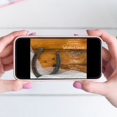 ホースシューズ&ブライダルヴェイルカントリーバ結婚ンズ 招待状